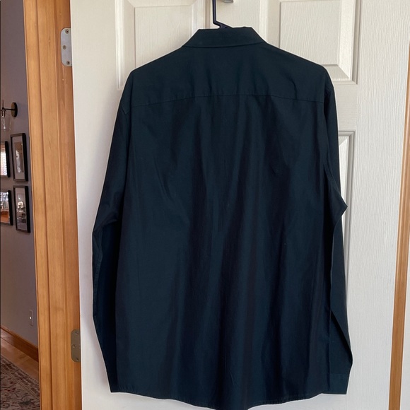 Men's INC Long Sleeve Snap-Up Shirt in Dark Teal. Sz L - Picture 6 of 6